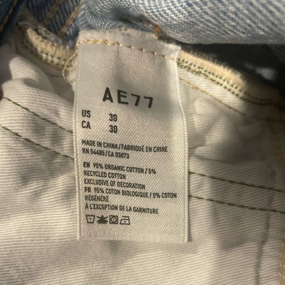 American Eagle AE77 The Boot Premium Denim Jean Size 30 Distressed - Picture 6 of 10